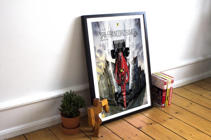 Belgium 2023 Ferrari F1 Poster