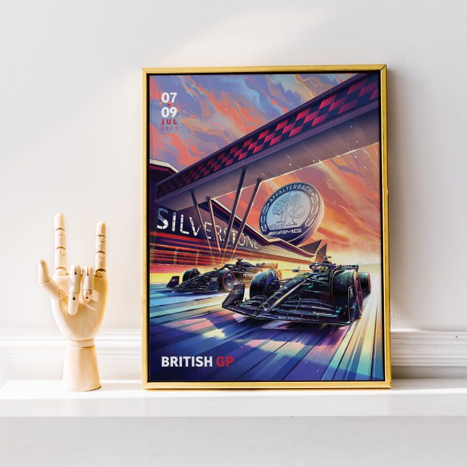 Great Britain 2023 Mercedes F1 Poster
