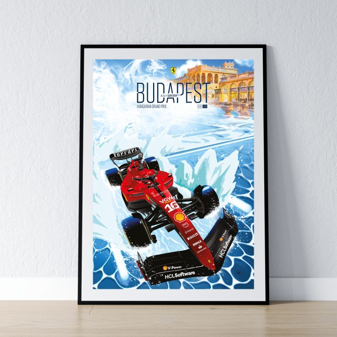 Ferrari F1 Poster Hungary 2023