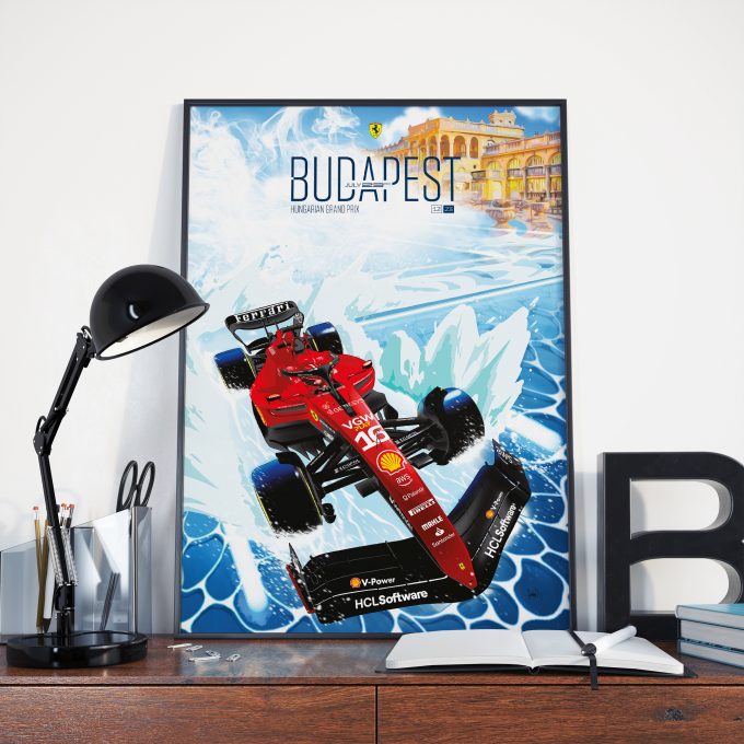 Ferrari F1 Poster Hungary 2023