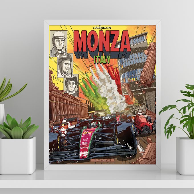 Italy 2023 Alfa Romeo F1 Poster