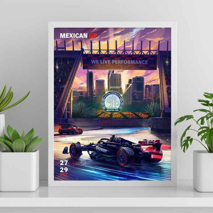 Mexico 2023 Mercedes F1 Poster