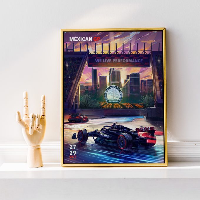 Mexico 2023 Mercedes F1 Poster