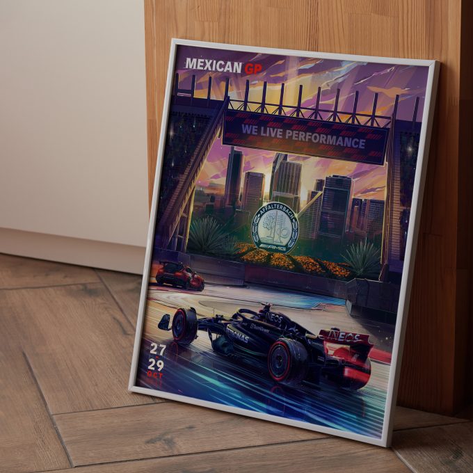 Mexico 2023 Mercedes F1 Poster