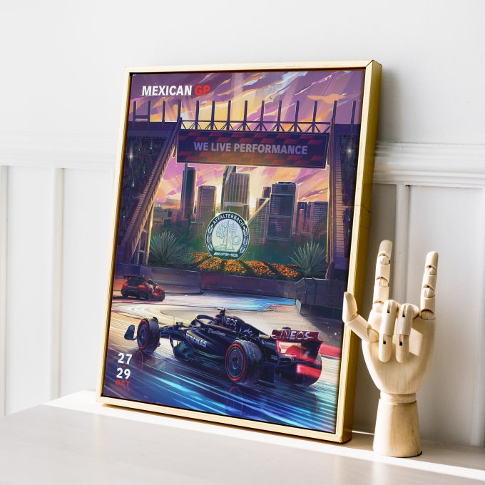 Mexico 2023 Mercedes F1 Poster