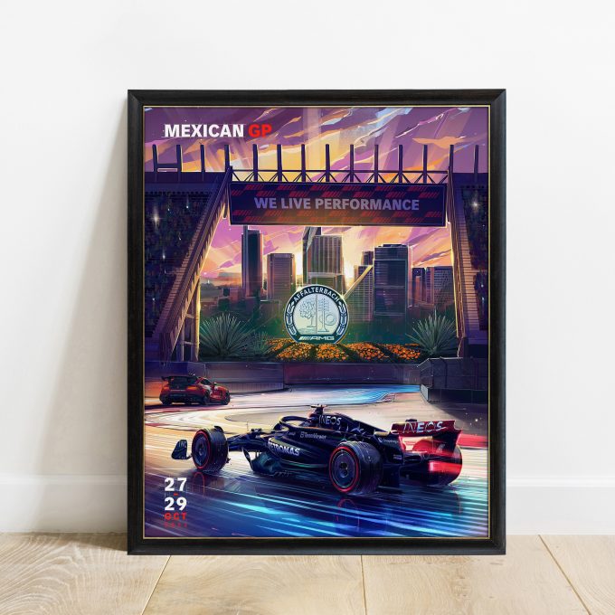 Mexico 2023 Mercedes F1 Poster