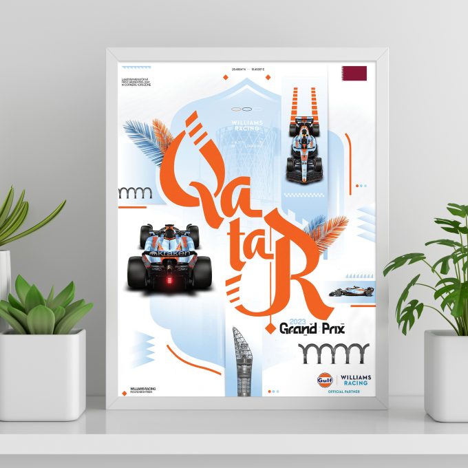 Qatar 2023 Williams F1 Poster