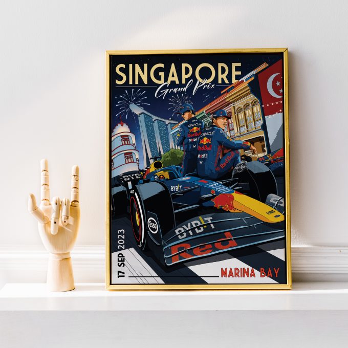 Singapore 2023 Red Bull F1 Poster