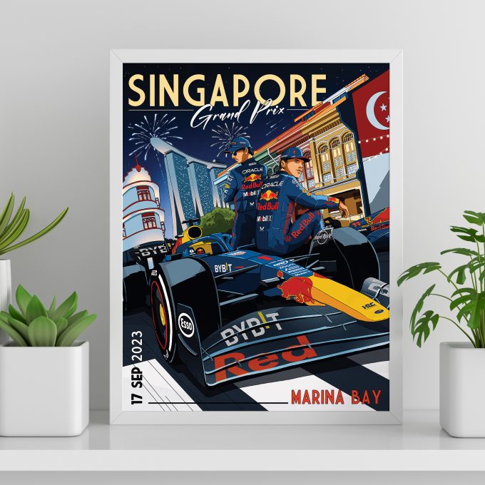 Singapore 2023 Red Bull F1 Poster
