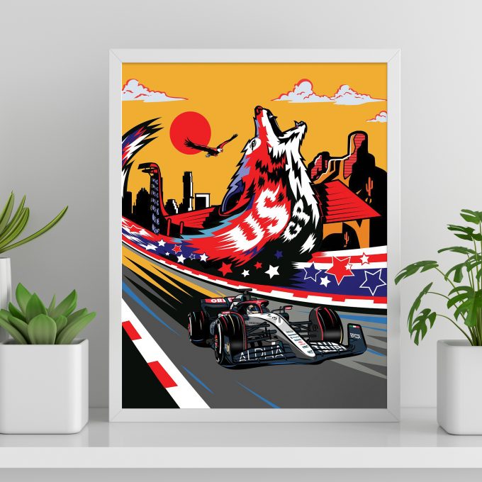 USA 2023 Alpha Tauri F1 Poster