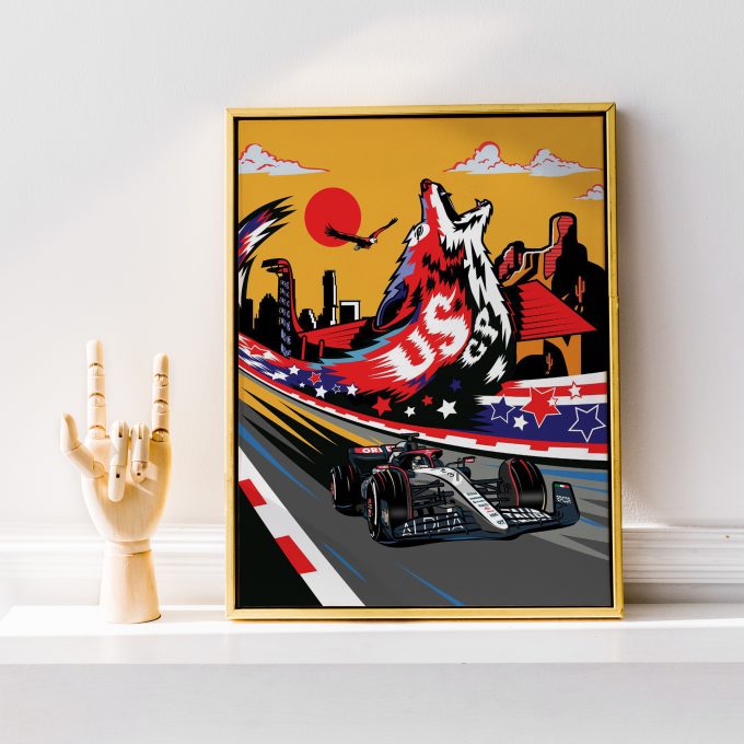 USA 2023 Alpha Tauri F1 Poster