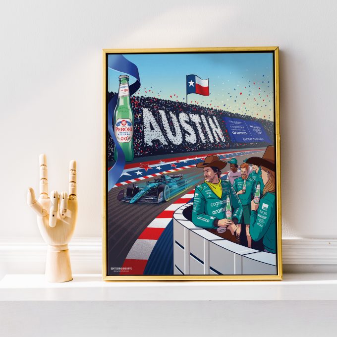 USA 2023 Aston Martin F1 Poster