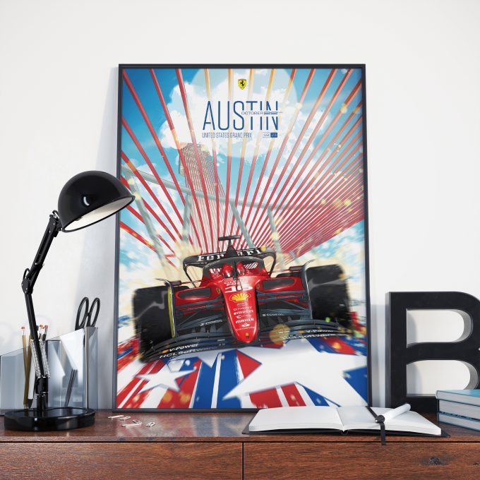 USA 2023 Ferrari F1 Poster