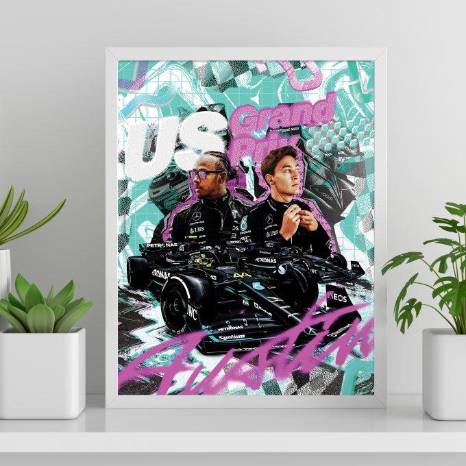 USA 2023 Mercedes F1 Poster