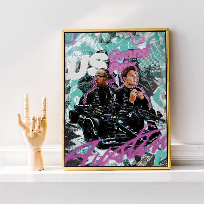 USA 2023 Mercedes F1 Poster