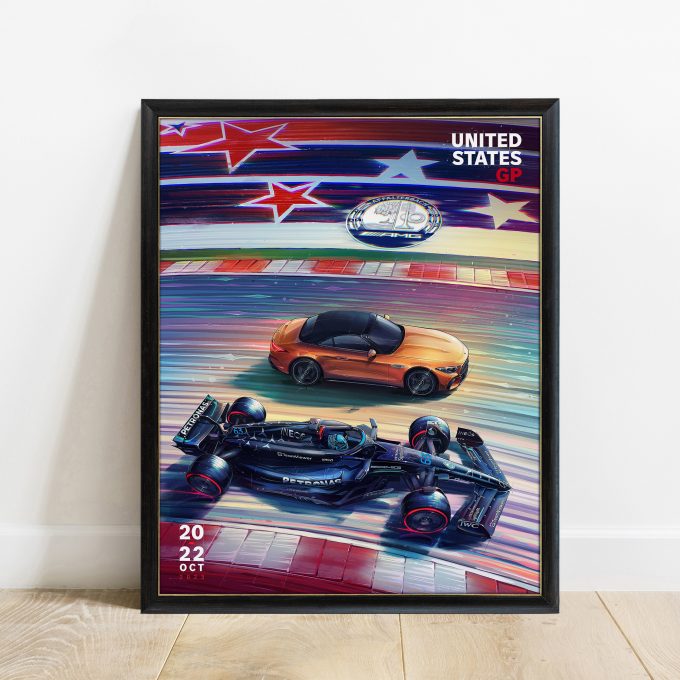 USA 2023 Mercedes F1 Poster
