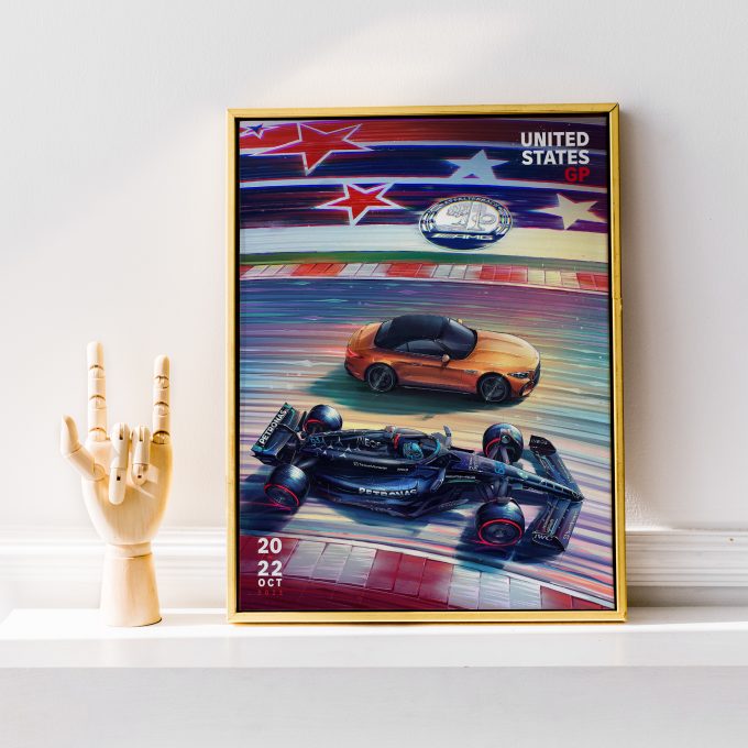 USA 2023 Mercedes F1 Poster