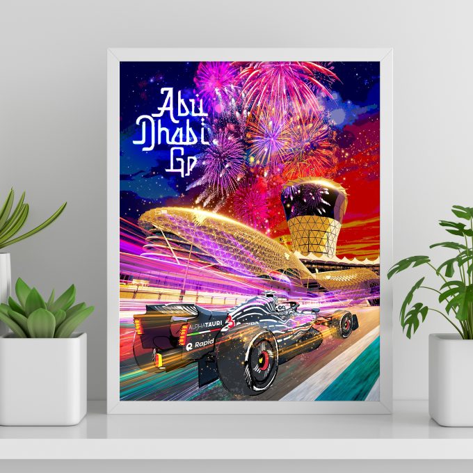 Abu Dhabi 2023 Alpha Tauri F1 Poster