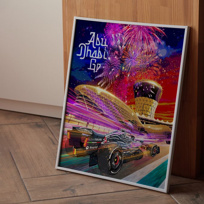 Abu Dhabi 2023 Alpha Tauri F1 Poster