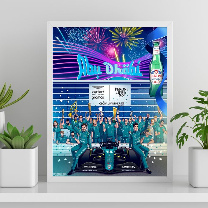 Abu Dhabi 2023 Aston Martin F1 Poster