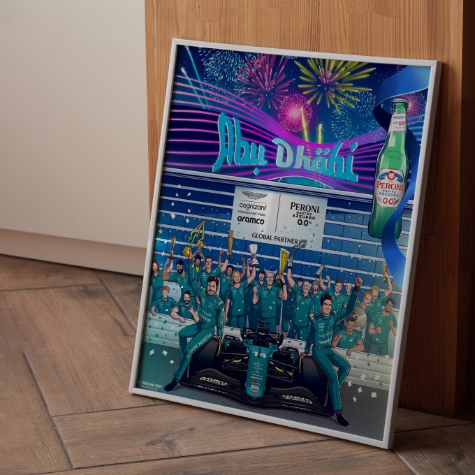 Abu Dhabi 2023 Aston Martin F1 Poster