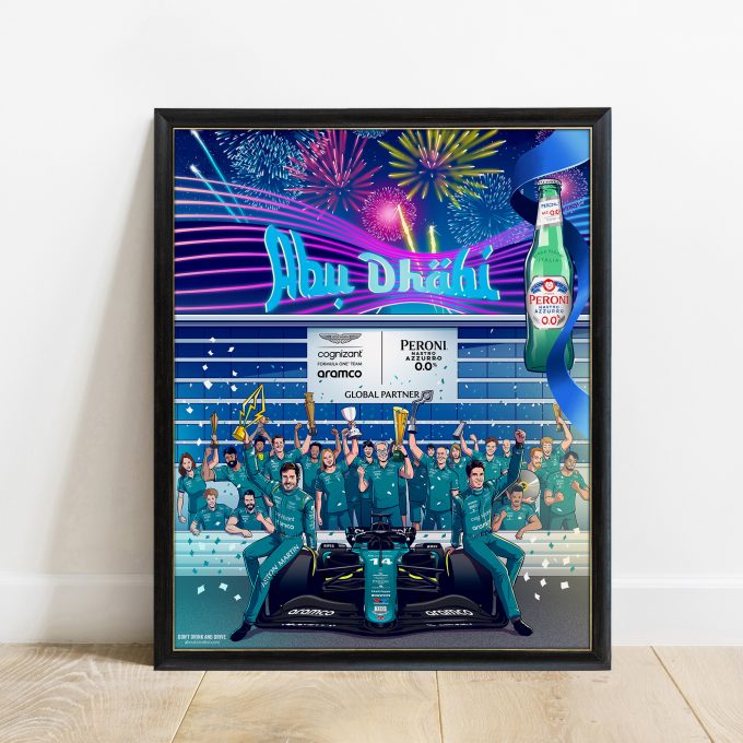 Abu Dhabi 2023 Aston Martin F1 Poster