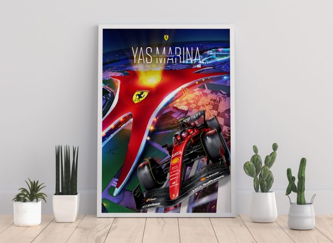 Abu Dhabi 2023 Ferrari F1 Poster