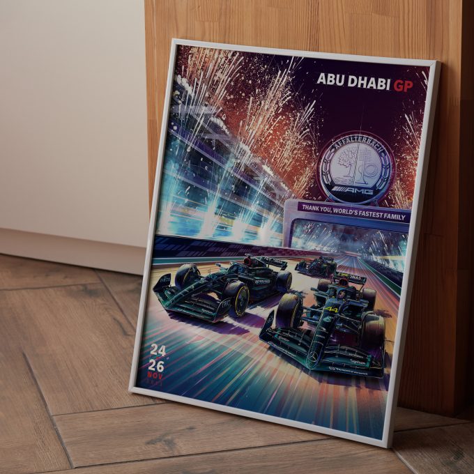 Abu Dhabi 2023 Mercedes F1 Poster