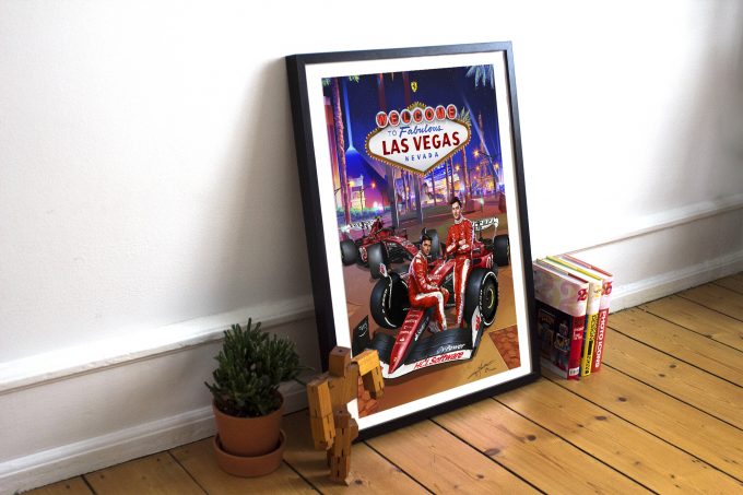 Las Vegas 2023 Ferrari F1 Poster