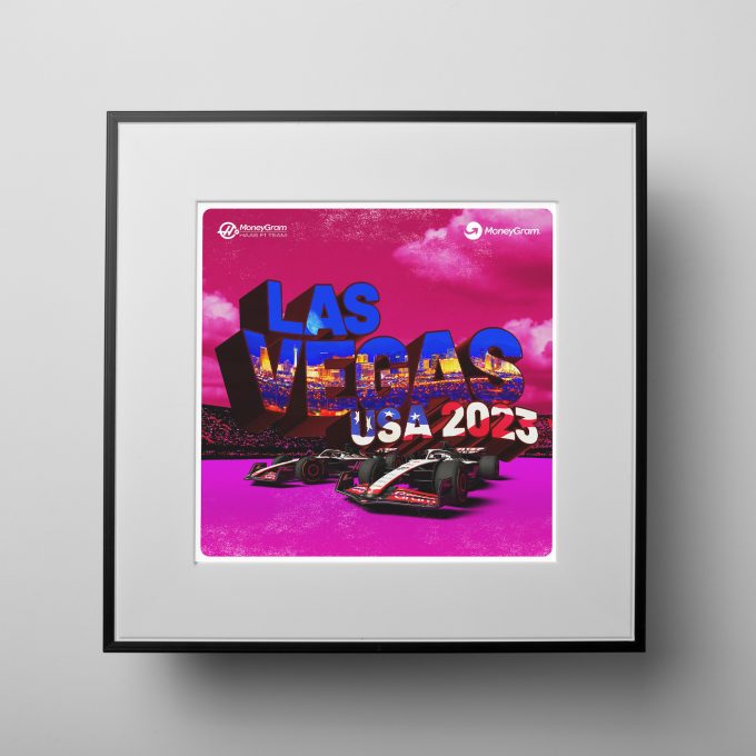 Las Vegas 2023 Haas F1 Poster