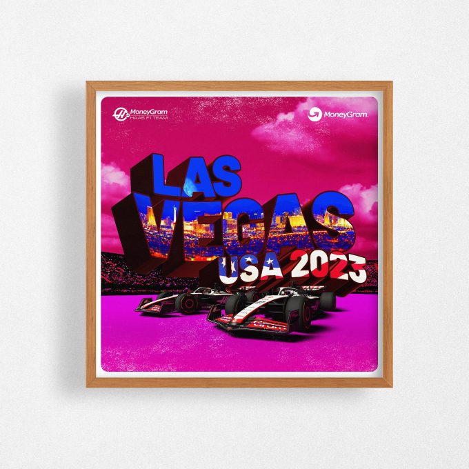Las Vegas 2023 Haas F1 Poster