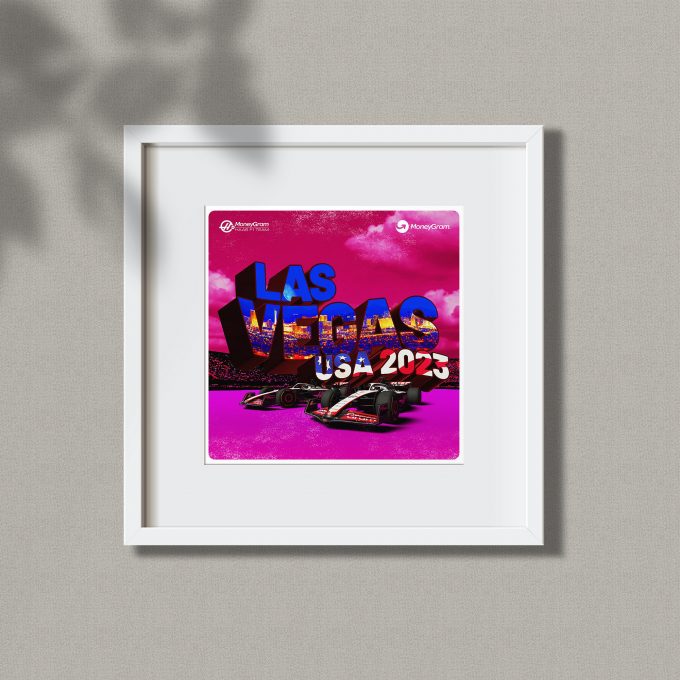 Las Vegas 2023 Haas F1 Poster
