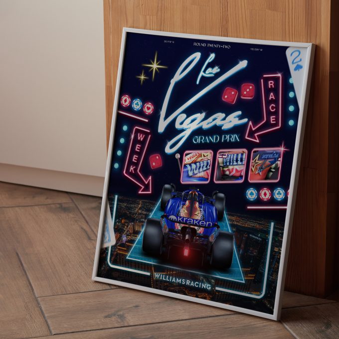 Las Vegas 2023 Williams F1 Poster