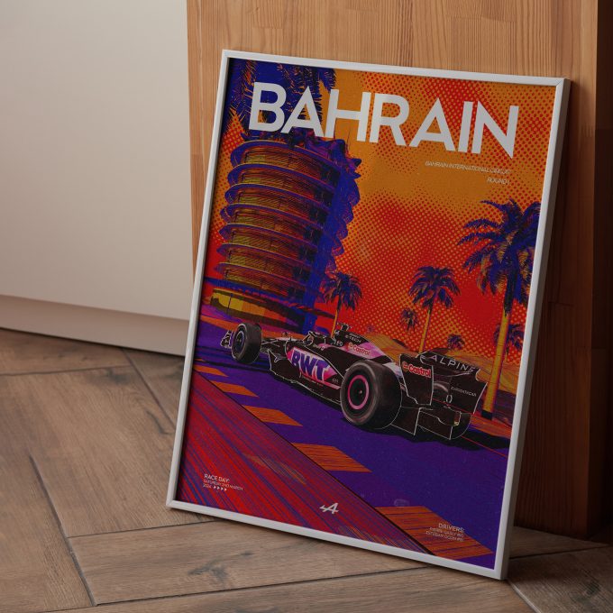 Bahrain 2024 Alpine F1 Poster