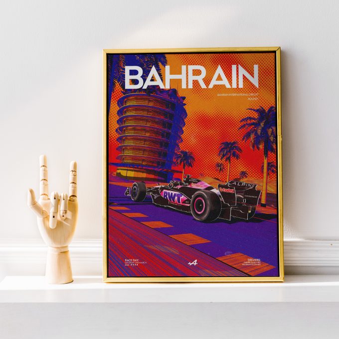 Bahrain 2024 Alpine F1 Poster