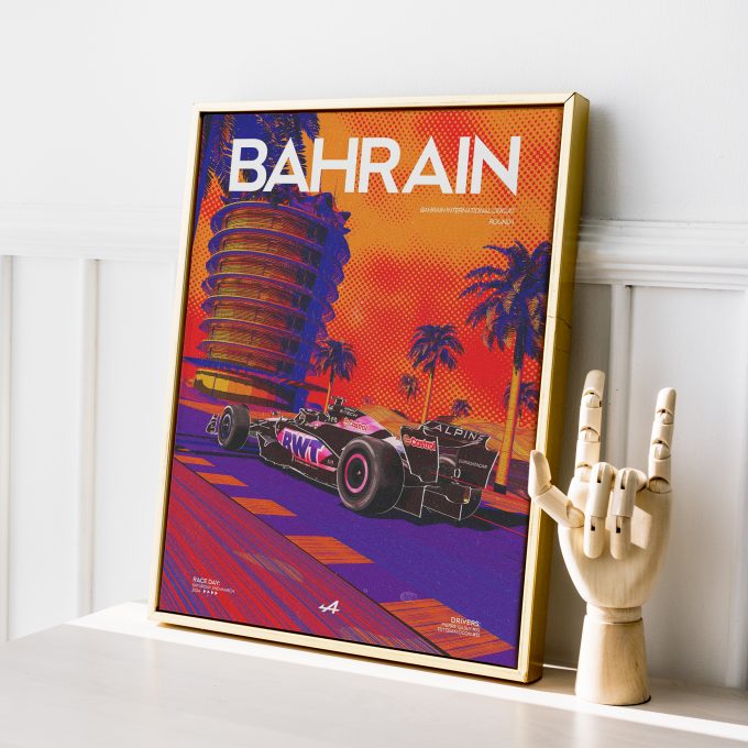 Bahrain 2024 Alpine F1 Poster