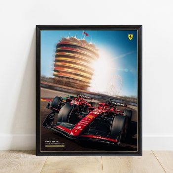 Bahrain 2024 Ferrari F1 Poster