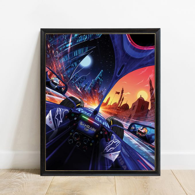 Bahrain 2024 Racing Bulls F1 Poster