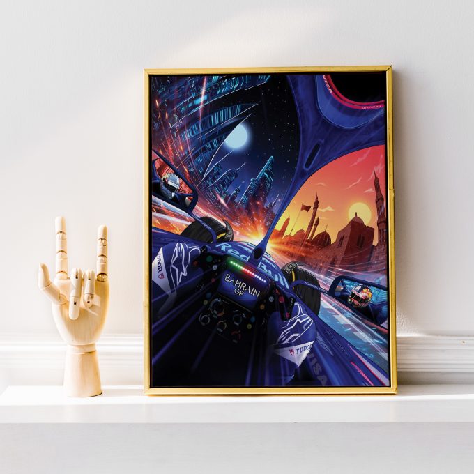 Bahrain 2024 Racing Bulls F1 Poster