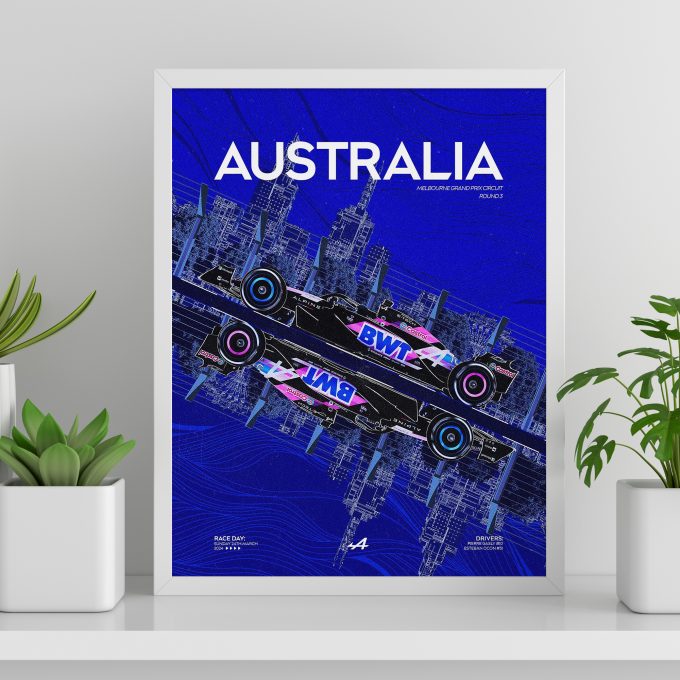 Australia 2024 Alpine F1 Poster