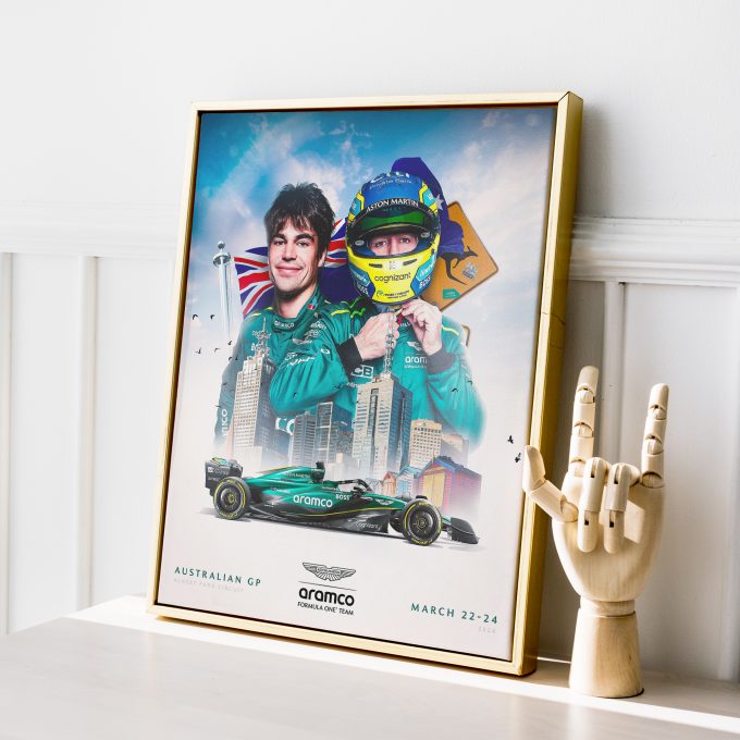 Australia 2024 Aston Martin F1 Poster
