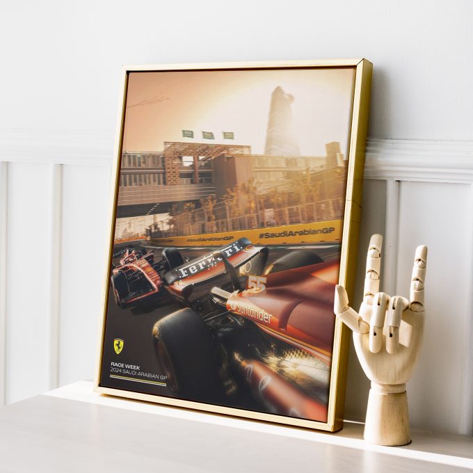 Saudi Arabia 2024 Ferrari F1 Poster