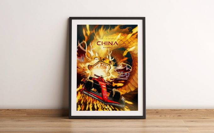 China 2024 Ferrari F1 Poster