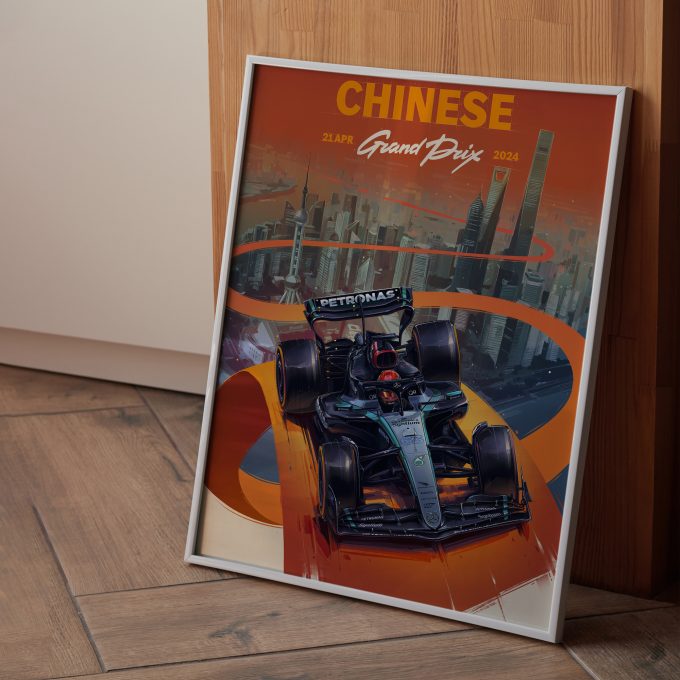 China 2024 Mercedes F1 Poster