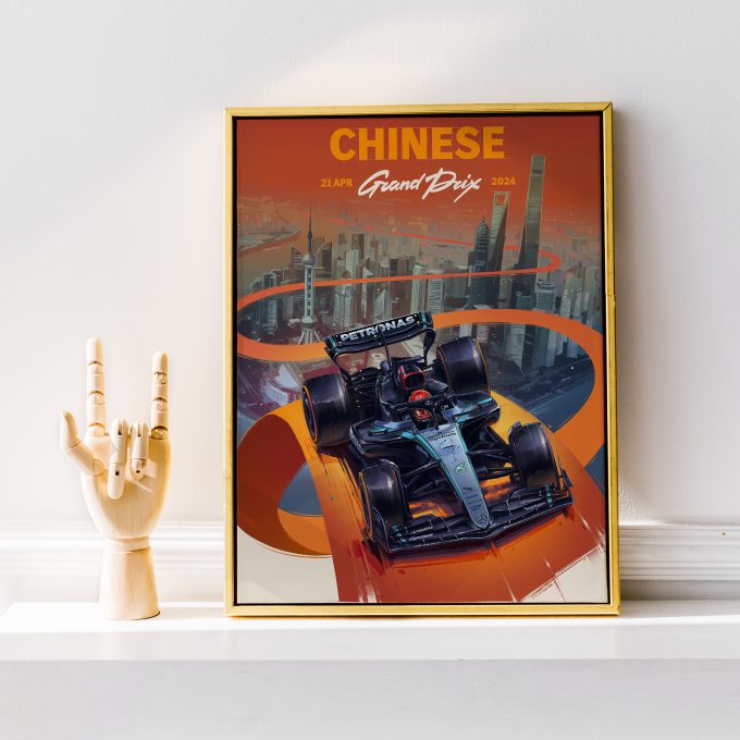 China 2024 Mercedes F1 Poster