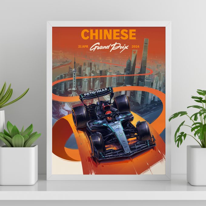 China 2024 Mercedes F1 Poster