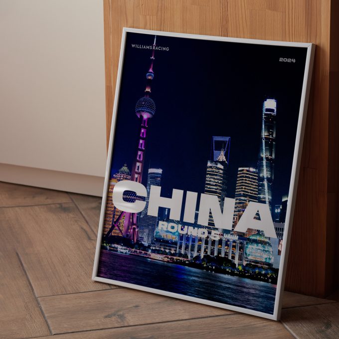 China 2024 Williams F1 Poster