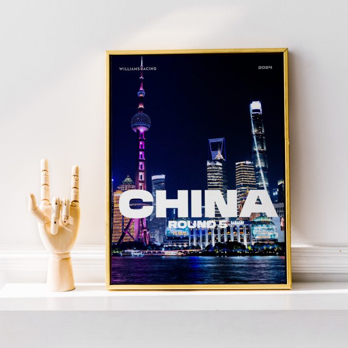 China 2024 Williams F1 Poster