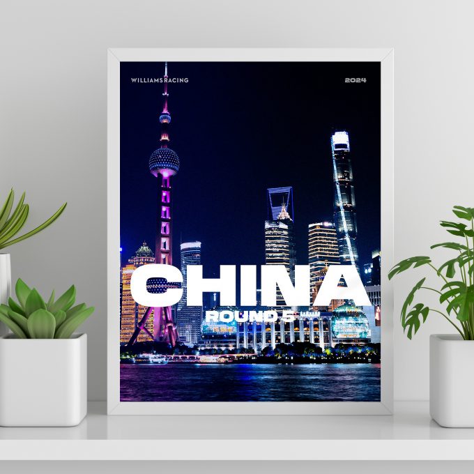China 2024 Williams F1 Poster