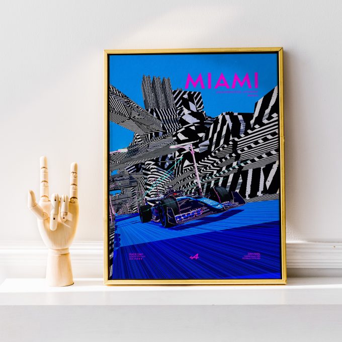 Miami 2024 Alpine F1 Poster